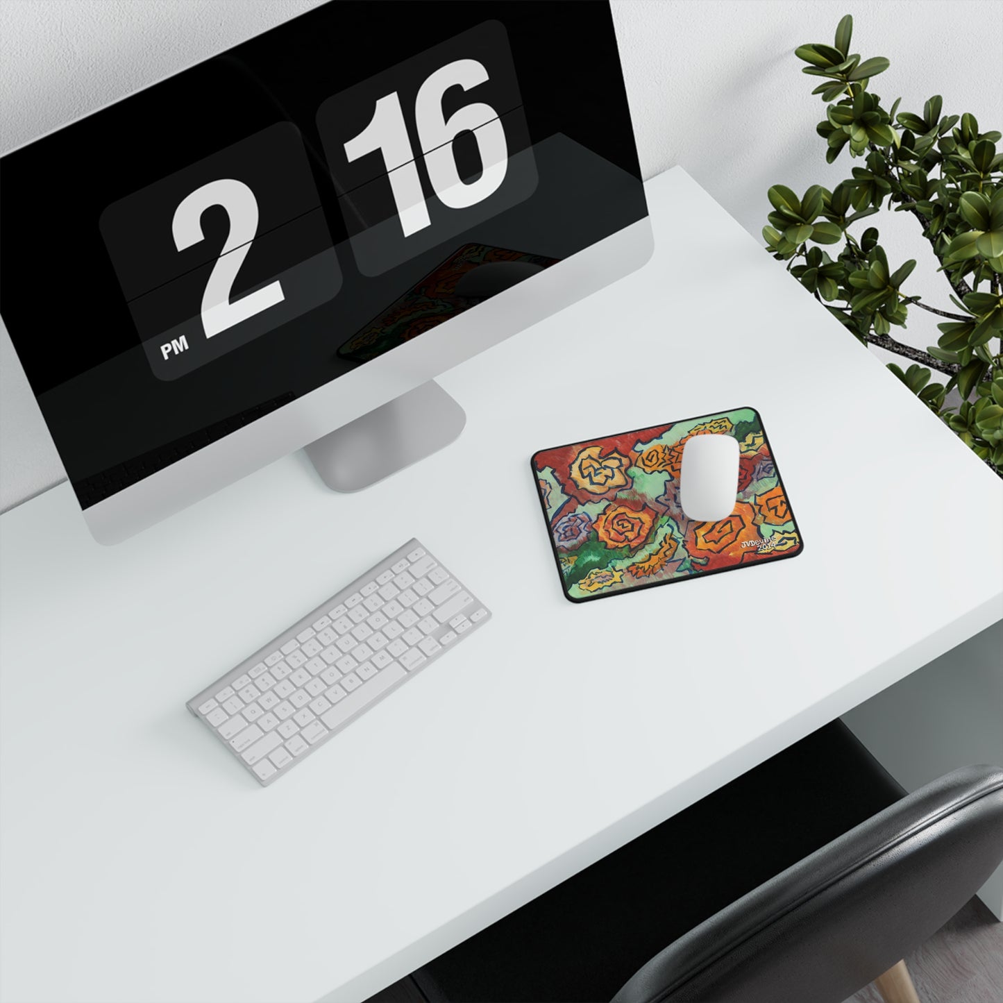 Floral Doodle - Non-Slip Mouse Pads