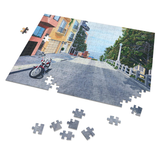 A Pause on the Filbert Steps 252 Piece Jigsaw Puzzle (14" x 11")