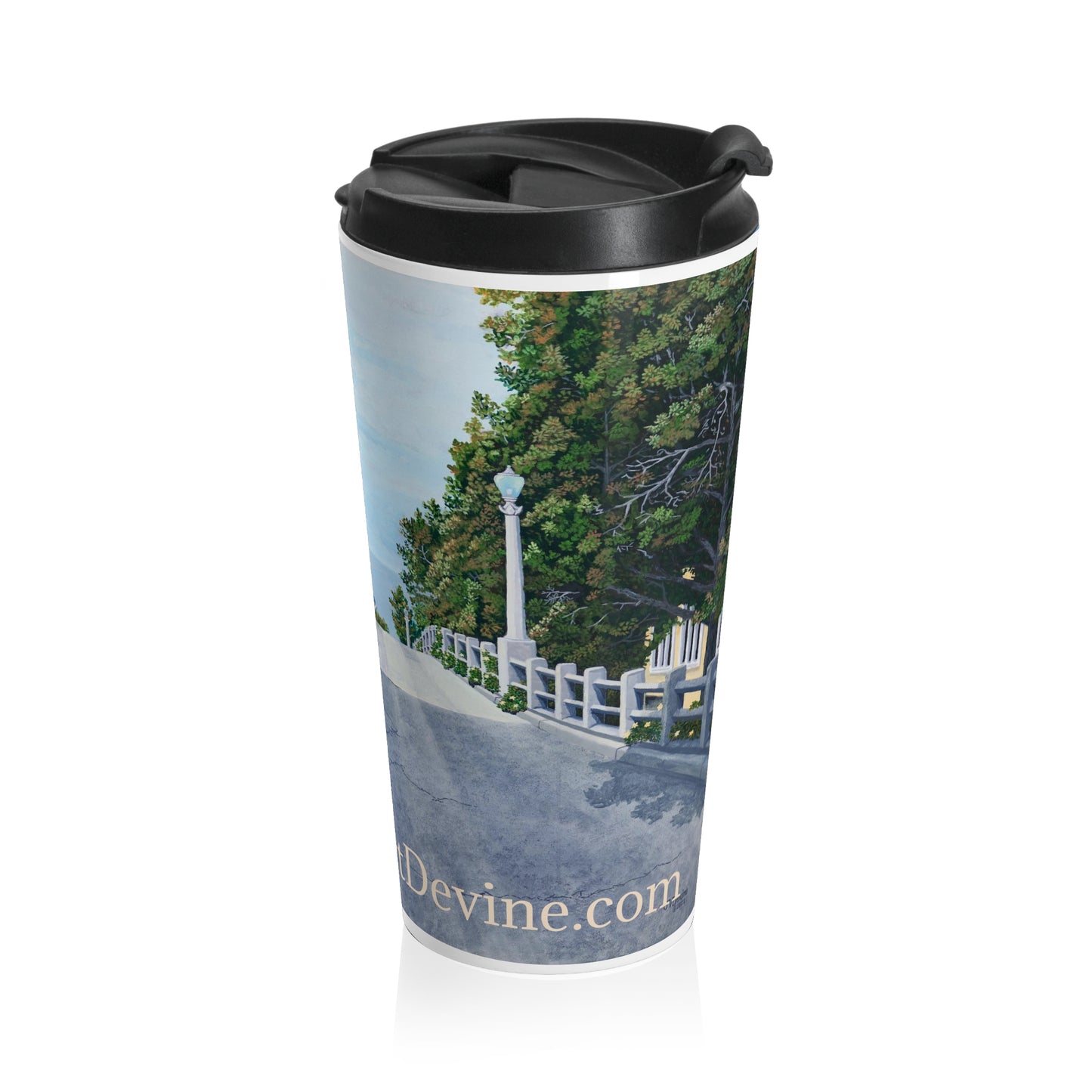 Travel Mug — San Francisco Painted Street Scene Stainless Steel Tumbler