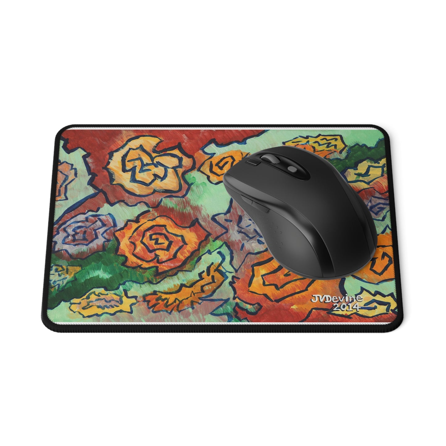 Floral Doodle - Non-Slip Mouse Pads