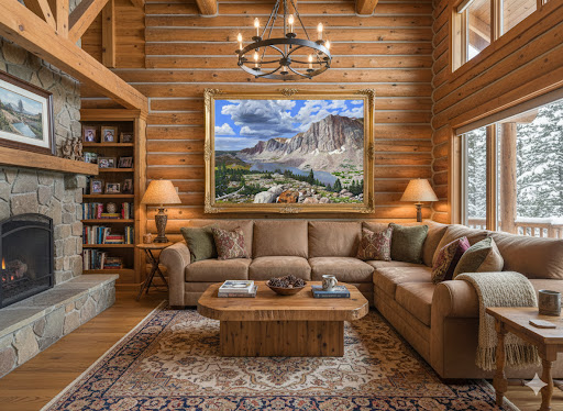 Happy Moment Looking at Lookout Lake - 48" x 36" Oil on Canvas ORIGINAL