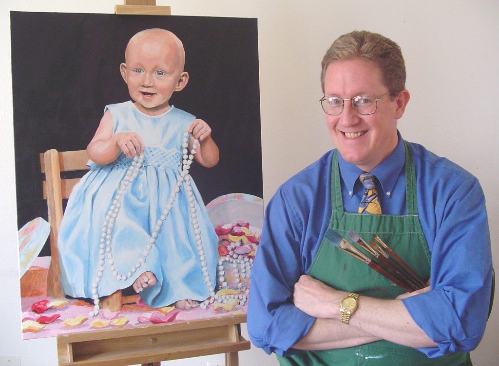 J. Vincent Devine with portrait of Olivia